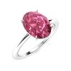 Image 2 : Natural 3.26 CTW Tourmaline Solitaire Ring 14K White Gold