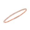 Image 1 : Natural 1.02 CTW Stackable Blissful Diamond Bangle 14KT Rose Gold