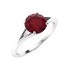 Image 2 : Natural 1.62 CTW Ruby Solitaire Ring 18K White Gold