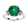 Image 1 : Natural 2.42 CTW Emerald Solitaire Ring 18K White Gold