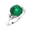 Image 2 : Natural 2.42 CTW Emerald Solitaire Ring 18K White Gold