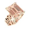 Image 2 : Natural 1.43 CTW Morganite Solitaire Ring 18K Rose Gold