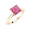 Image 2 : Natural 1.22 CTW Tourmaline Solitaire Ring 18K Rose Gold