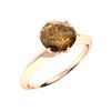 Image 2 : Natural 1.26 CTW Brown Diamond Solitaire Ring 14K Rose Gold