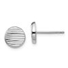 Image 1 : 14k White Gold Small Disc Post Earrings - 60 mm