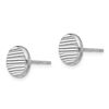 Image 2 : 14k White Gold Small Disc Post Earrings - 60 mm