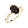 Image 2 : Natural 4.07 CTW Smoky Quartz Solitaire Ring 18K Rose Gold