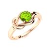 Image 2 : Natural 0.41 CTW Peridot Solitaire Ring 14K Rose Gold