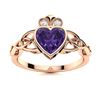 Image 1 : Natural 1.57 CTW Amethyst & Diamond Engagement Ring 14K Rose Gold
