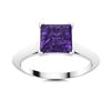 Image 1 : Natural 0.71 CTW Amethyst Solitaire Ring 14K White Gold