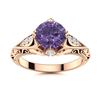 Image 1 : Natural 0.83 CTW Iolite & Diamond Engagement Ring 14K Rose Gold
