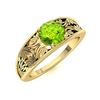 Image 2 : Natural 1.06 CTW Peridot Solitaire Ring 18K Yellow Gold