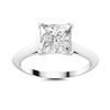 Image 1 : Natural 0.72 CTW Diamond Solitaire Ring 18K White Gold