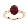 Image 1 : Natural 3.07 CTW Ruby Solitaire Ring 18K Rose Gold