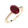 Image 2 : Natural 3.07 CTW Ruby Solitaire Ring 18K Rose Gold