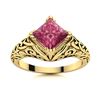 Image 1 : Natural 1.21 CTW Tourmaline Solitaire Ring 14K Yellow Gold