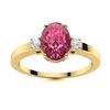 Image 1 : Natural 2.72 CTW Tourmaline & Diamond Engagement Ring 14K Yellow Gold