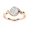 Image 1 : Natural 0.60 CTW Diamond Solitaire Ring 18K Rose Gold