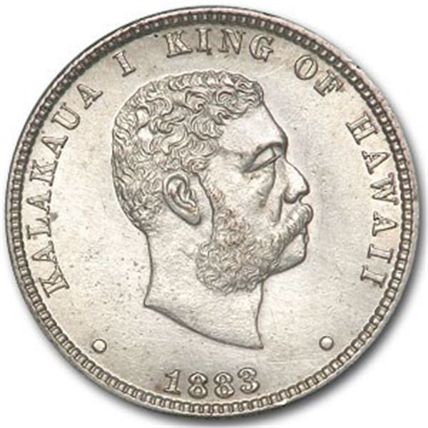1883 Hawaii Quarter AU Details