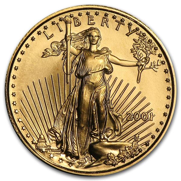 2001 1/10 oz Gold American Eagle BU