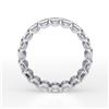 Image 1 : Natural 5.02 CTW U- Setting Emerald Cut Diamond Eternity Ring 14KT White Gold