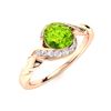 Image 2 : Natural 0.84 CTW Peridot & Diamond Engagement Ring 14K Rose Gold