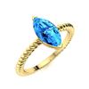 Image 2 : Natural 0.17 CTW Topaz Solitaire Ring 14K Yellow Gold