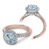 Image 1 : Natural 3.67 CTW Diamond Engagement Halo Ring 14KT Rose Gold