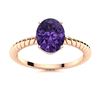 Image 1 : Natural 3.06 CTW Amethyst Solitaire Ring 14K Rose Gold