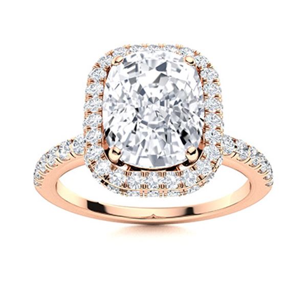 Natural 3.24 CTW Topaz & Diamond Engagement Ring 14K Rose Gold