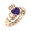 Image 2 : Natural 1.55 CTW Amethyst Solitaire Ring 14K Rose Gold