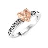 Image 2 : Natural 0.72 CTW Morganite Solitaire Ring 18K White Gold