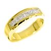 Image 1 : Natural 1.02 CTW Princess Cut Channel Set Diamond Wedding Ring 18KT Yellow Gold