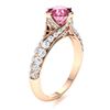 Image 2 : Natural 2.03 CTW Tourmaline & Diamond Engagement Ring 14K Rose Gold