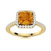 Image 1 : Natural 1.27 CTW Citrine & Diamond Engagement Ring 14K Yellow Gold