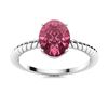 Image 1 : Natural 3.26 CTW Tourmaline Solitaire Ring 14K White Gold