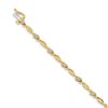 Image 1 : 14k Yellow Gold Diamond Linked Bracelet - 7 in.