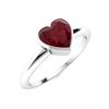 Image 2 : Natural 1.01 CTW Ruby Solitaire Ring 18K White Gold