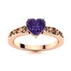 Image 1 : Natural 0.41 CTW Amethyst Solitaire Ring 14K Rose Gold