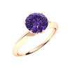 Image 2 : Natural 2.52 CTW Amethyst Solitaire Ring 18K Rose Gold