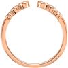 Image 3 : Natural 0.27 CTW Six Stone Stackable Bezel Diamond Cuff Ring 18KT Rose Gold