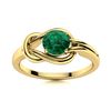 Image 1 : Natural 0.77 CTW Emerald Solitaire Ring 18K Yellow Gold