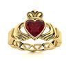 Image 1 : Natural 0.58 CTW Ruby Solitaire Ring 14K Yellow Gold