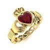 Image 2 : Natural 0.58 CTW Ruby Solitaire Ring 14K Yellow Gold