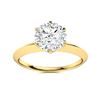 Image 1 : Natural 1.51 CTW Diamond Solitaire Ring 14K Yellow Gold