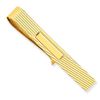 Image 1 : 14k Solid Gold Tie Bar (Pinstriped w/rectangle center)