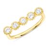 Image 1 : Natural 0.36 CTW Bezel Diamond Bar Ring 18KT Yellow Gold