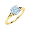 Image 2 : Natural 1.42 CTW Aquamarine Solitaire Ring 18K Yellow Gold