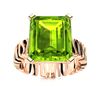 Image 1 : Natural 5.52 CTW Peridot Solitaire Ring 18K Rose Gold