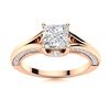 Image 1 : Natural 1.04 CTW Topaz & Diamond Engagement Ring 18K Rose Gold